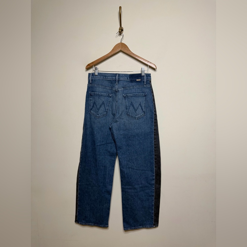 MOTHER The Half Pipe Flood Jeans in Black and Blue - Picture 6 of 12